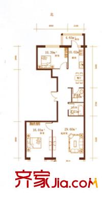 會(huì)展名城戶型圖戶型圖 2室2廳2衛(wèi)1廚