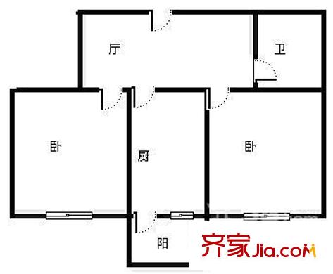 農林小區(qū)2室1廳1衛(wèi)1 廚