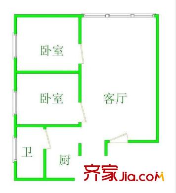 農(nóng)林小區(qū)2室1廳1衛(wèi)1 廚
