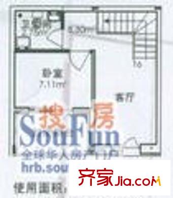 上海嘉園戶型圖戶型圖 1室1廳1衛(wèi)1廚
