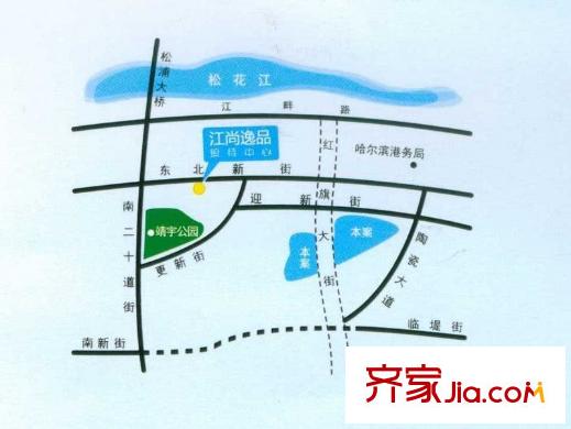 江尚逸品交通圖
