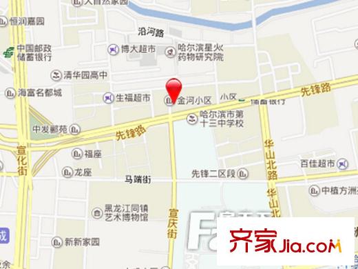 金河小區(qū)交通圖 