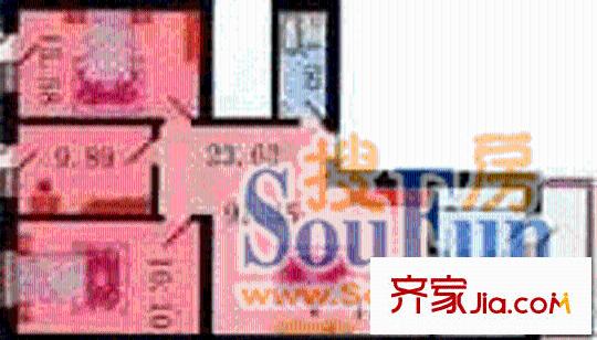 金河小區(qū)戶型圖2室1廳1衛(wèi)1廚
