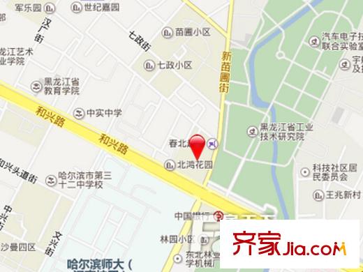 北鴻花園城市交通圖 
