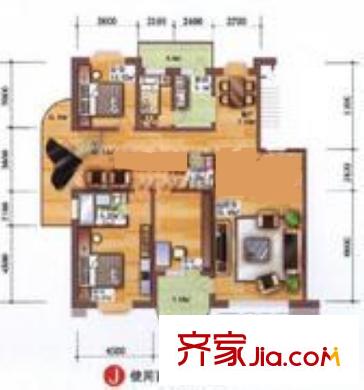 北鴻花園城市戶型圖戶型圖 2室1廳1衛(wèi)1廚