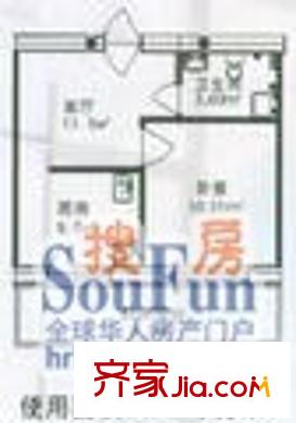 上海嘉園戶型圖戶型圖 1室1廳1衛(wèi)1廚