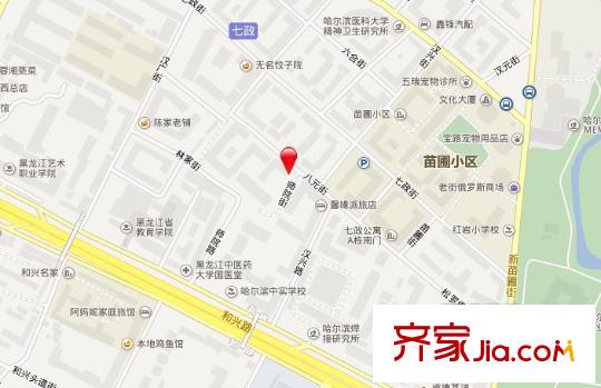 八元小區(qū)交通圖哈爾濱  