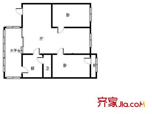 和興小區(qū) 2室 戶(hù)型圖