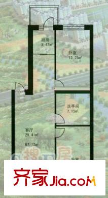 鴻朗花園戶(hù)型圖戶(hù)型圖 2室1廳1衛(wèi)1廚
