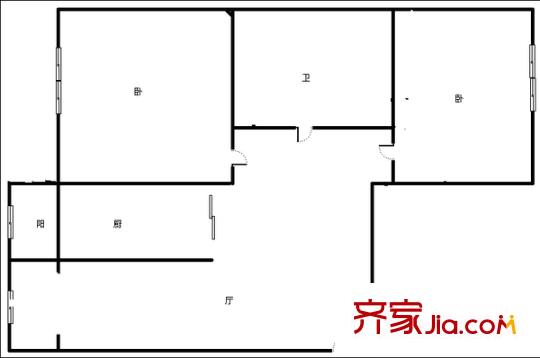 征儀花園 2室 戶型圖
