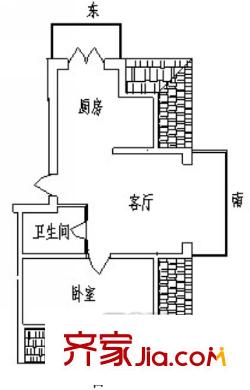 征儀花園戶型圖戶型圖 1室1廳1衛(wèi)1廚