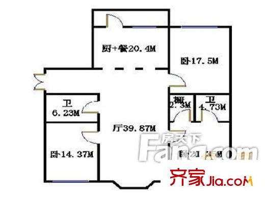 哈爾濱 信恒花園 戶型圖