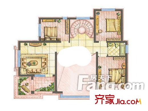 世茂畢索小鎮(zhèn)3室1廳1衛(wèi)1廚