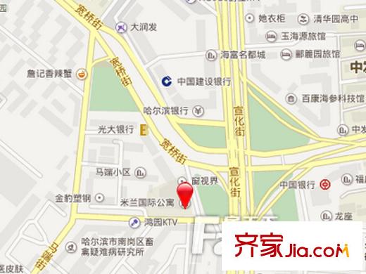 米蘭國(guó)際公寓交通圖 