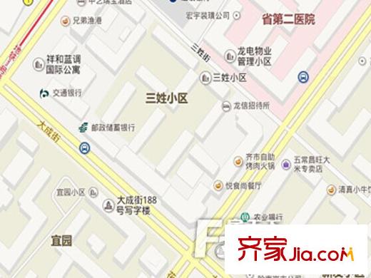 三姓街片樓交通圖三姓小區(qū)