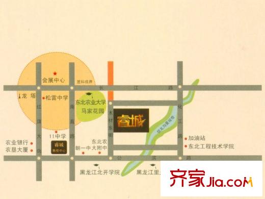 睿城臻品交通圖