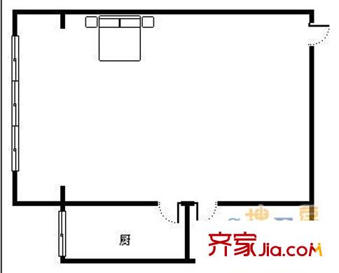 天馬世紀(jì)花園 1室 戶型圖