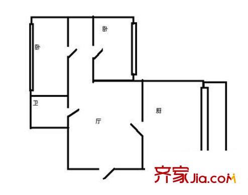 天馬世紀(jì)花園 2室 戶型圖