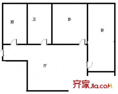 天馬世紀(jì)花園 2室 戶型圖
