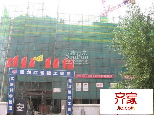 沃華水岸實景圖施工近景