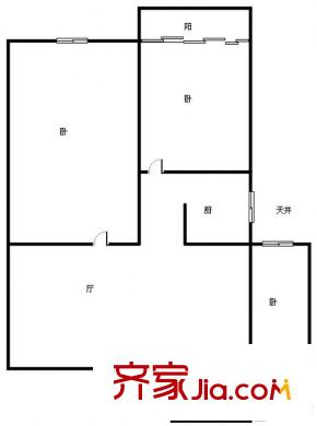 天馬世紀(jì)花園3室 戶型圖