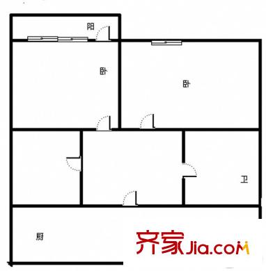 天馬世紀(jì)花園 2室 戶型圖