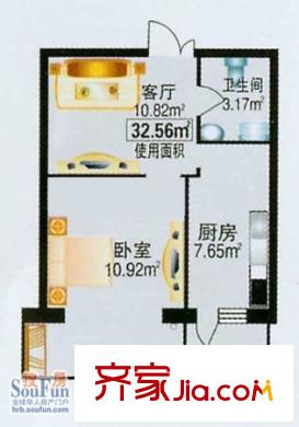 楓橋國際戶型圖戶型圖 1室1廳1衛(wèi)1廚