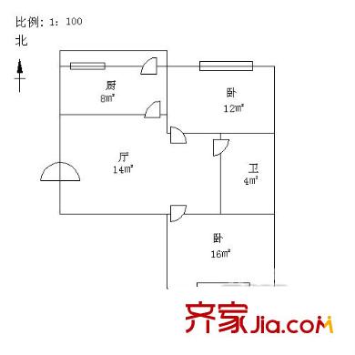 哈爾濱 蘆家街住宅 戶型圖