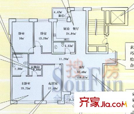 金桂園戶型圖戶型圖 2室1廳1衛(wèi)1廚