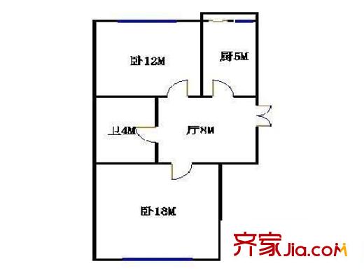 三輔花園 2室 戶型圖