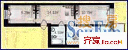 康寧家園戶型圖2室1廳1衛(wèi)1廚
