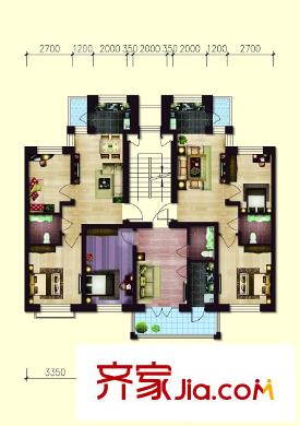 北海花園戶型圖戶型圖 1室1廳1衛(wèi)1廚