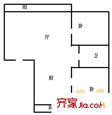 金房小區(qū) 2室 戶型圖