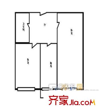 電車小區(qū)2室1廳1衛(wèi)1廚