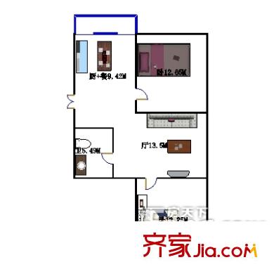 哈量新區(qū)2室1廳1衛(wèi)1廚