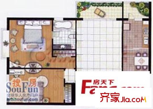 帝景小區(qū)戶型圖戶型圖 2室2廳1衛(wèi)1廚