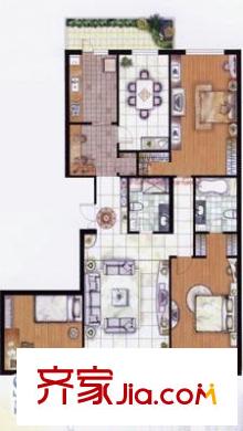 帝景小區(qū)戶型圖戶型圖 3室1廳2衛(wèi)1廚