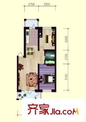 北?；▓@戶型圖戶型圖 使用面積73.45平方米 2室1廳1衛(wèi)1廚