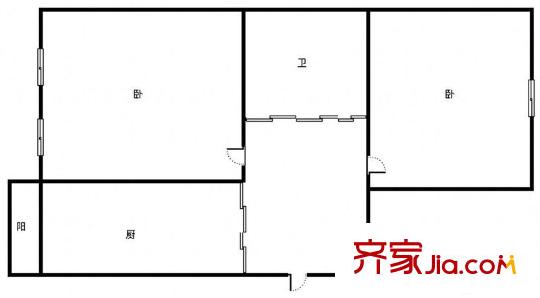 一匡小區(qū) 2室 戶型圖