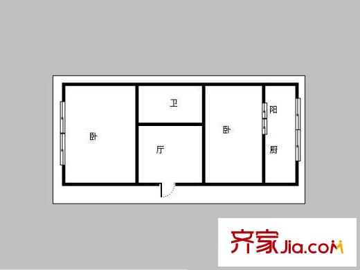 中發(fā)酈苑 2室 戶型圖