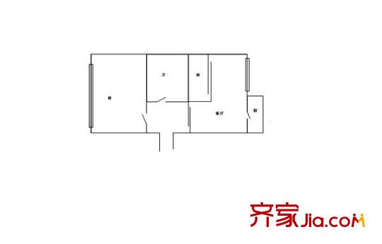 中發(fā)酈苑 2室 戶型圖