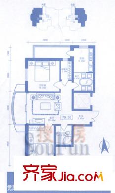 優(yōu)度社區(qū)2室1廳1衛(wèi)1廚