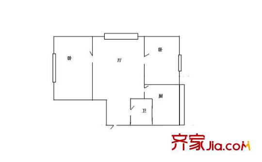 文成花園 2室 戶型圖