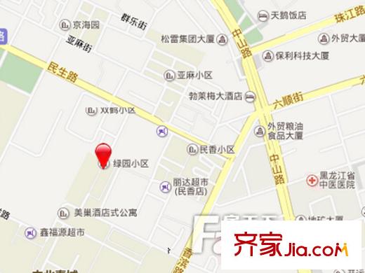 綠圓小區(qū)交通圖 