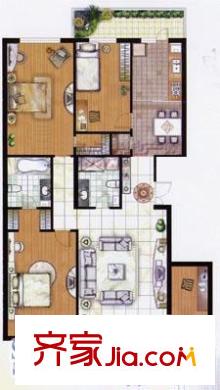 帝景小區(qū)戶型圖戶型圖 3室1廳2衛(wèi)1廚