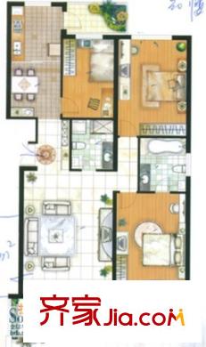 帝景小區(qū)戶型圖戶型圖 2室2廳2衛(wèi)1廚