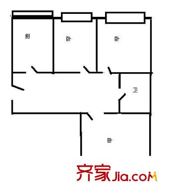 復(fù)華小區(qū) 3室 戶型圖