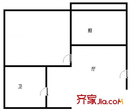 教化小區(qū)1室 戶型圖