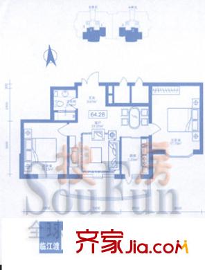 優(yōu)度社區(qū)2室1廳1衛(wèi)1廚