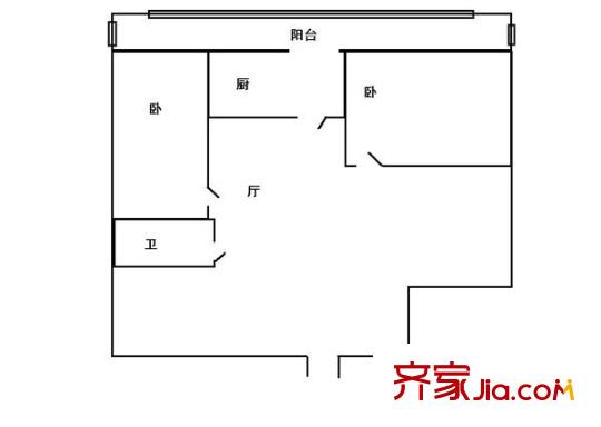 文成花園 2室 戶型圖